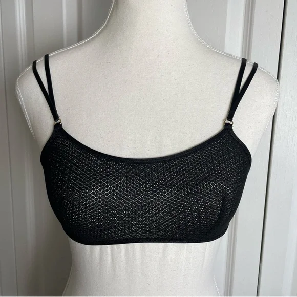 Victoria's Secret Sexy Sheer Mesh Scoop Neck Bralette Women’s XS Black Wireless - Picture 2 of 13